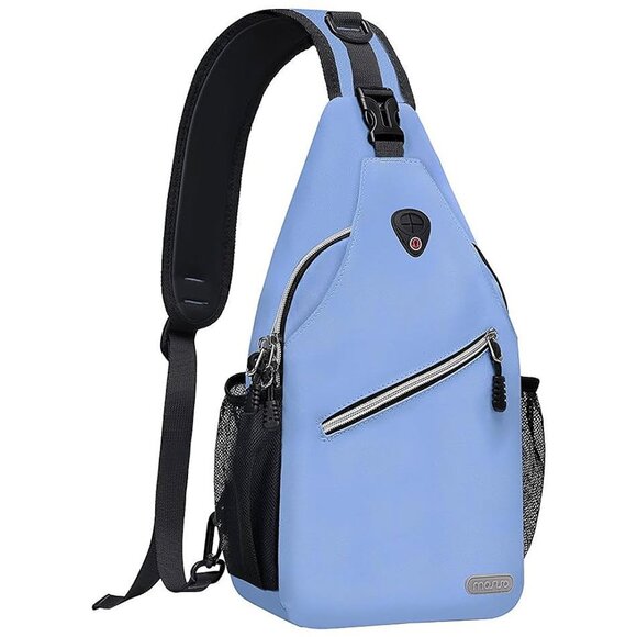 Other - Sling Backpack, Multipurpose Crossbody Shoulder Bag Travel Hiking Airy Blue